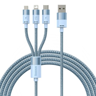 Baseus StarSpeed 3 az 1-ben töltőkábel USB - USB-C + Micro + Lightning, 3,5A, 1.2m (kék) Baseus StarSpeed 3 az 1-ben töltőkábel USB - USB-C + Micro + Lightning, 3,5A, 1.2m (kék)