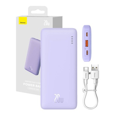 Baseus Airpow powerbank, 10000mAh, 20W lila