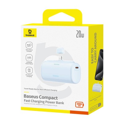 Baseus Compact powerbank, 5000mAh, 20W kék