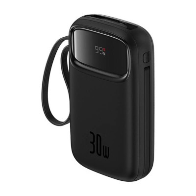 Baseus QPow 2 powerbank, 10000mAh, 30W, 2xUSB-C fekete