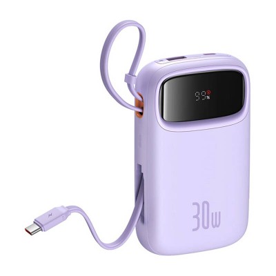Baseus QPow 2 powerbank, 10000mAh, 30W, 2xUSB-C lila