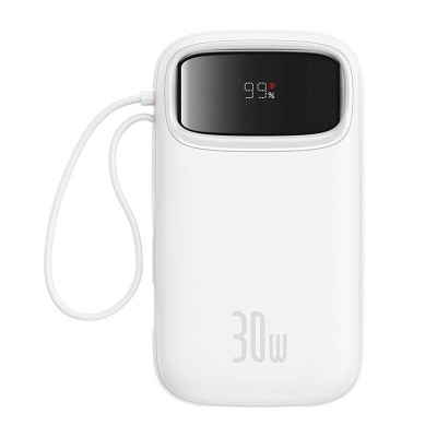 Baseus QPow 2 powerbank, 20000mAh, 30W, 2xUSB-C fehér