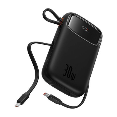 Baseus QPow 2 powerbank, 20000mAh, 30W, 2xUSB-C fekete