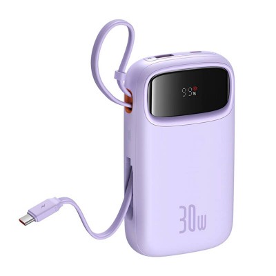 Baseus QPow 2 powerbank, 20000mAh, 30W, 2xUSB-C lila