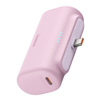 Powerbank Baseus Compact USB-C 5000mAh, 20W rózsaszín