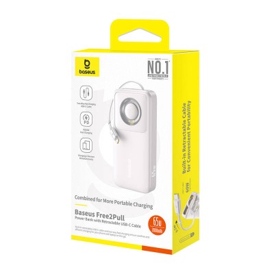 Baseus OS Free2Pull 20000 mAh 65W powerbank + kábel (szürke).