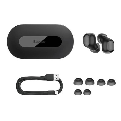 Baseus Bowie EZ10 TWS wireless fülhallgató (fekete)