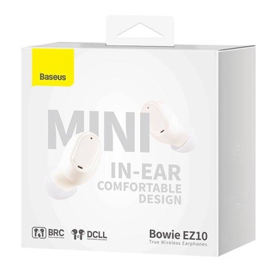 Baseus Bowie EZ10 TWS wireless fülhallgató (fehér)