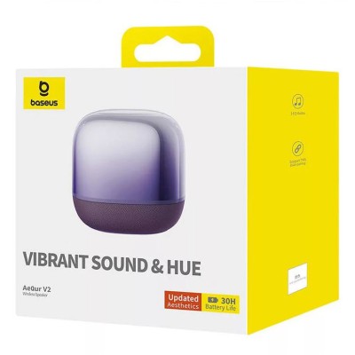 Baseus AeQur V2 vezeték nélküli (wireless) hangszóró (lila) 