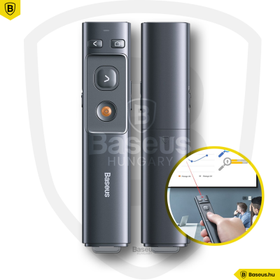 Baseus Orange Dot Wireless Prezentációs lézer - Szürke
