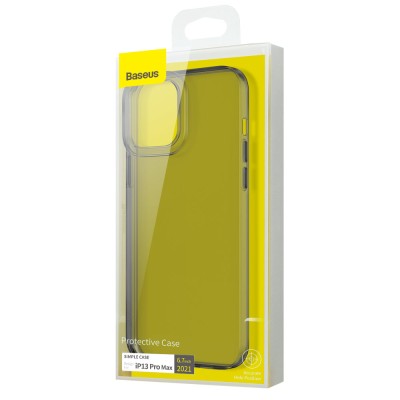 Baseus Simple átlátszó telefontok iPhone 13 Pro Max készülékhez (szürke)