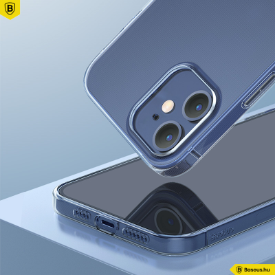 Baseus iPhone 12 Mini szilikon Simple tok - Átlátszó