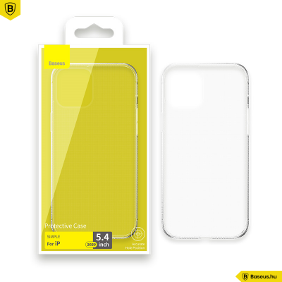 Baseus iPhone 12 Mini szilikon Simple tok - Átlátszó