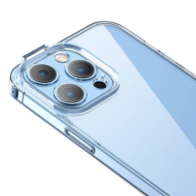 Baseus SuperCeramic iPhone 14 Pro átlátszó tok, edzett üvegfólia + tisztítókészlet