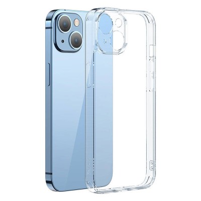 Baseus SuperCeramic iPhone 14 Plus átlátszó üvegtok, edzett üvegfólia + tisztítókészlet