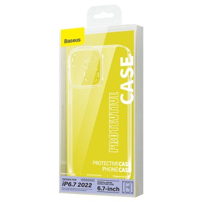 Baseus Crystal iPhone 14 Plus Átlátszó tok + edzett üvegfólia