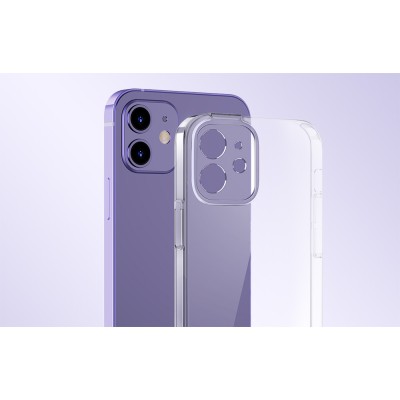 Baseus Crystal átlátszó tok és kijelzővédő üveg szett, ultravékony, iPhone 12