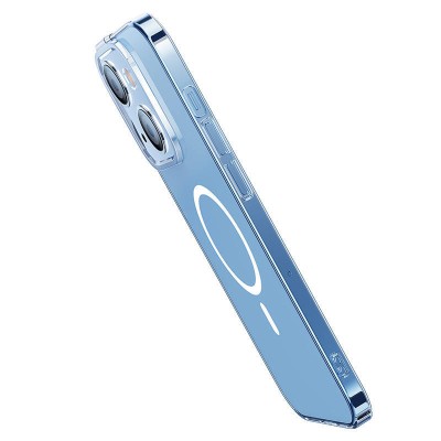 Baseus Crystal iPhone 14 Plus Átlátszó mágneses tok + üvegfólia