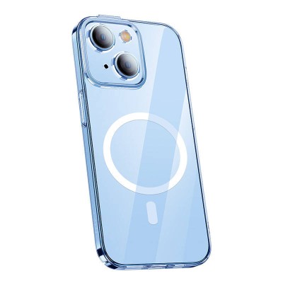 Baseus Crystal iPhone 14 Plus Átlátszó mágneses tok + üvegfólia
