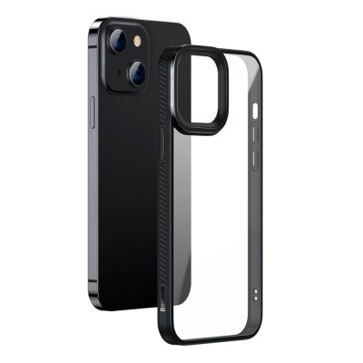 Baseus Crystal átlátszótok iPhone 13 készülékhez, fekete