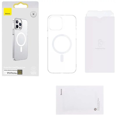 Baseus Crystal mágneses telefontok iPhone 13 Pro Max készülékhez (átlátszó)