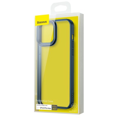 Baseus Crystal átlátszótok iPhone 13 Pro Max készülékhez, kék