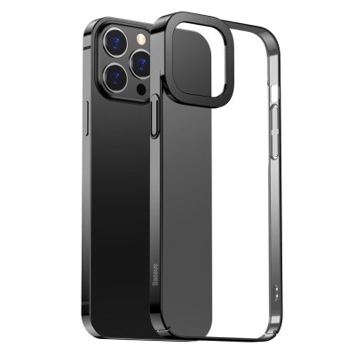 Baseus Glitter átlátszó tok iPhone 13 Pro, fekete