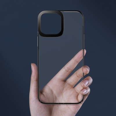 Baseus Glitter átlátszó tok iPhone 13 Pro, fekete