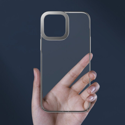 Baseus Glitter átlátszó tok iPhone 13-hoz, ezüst