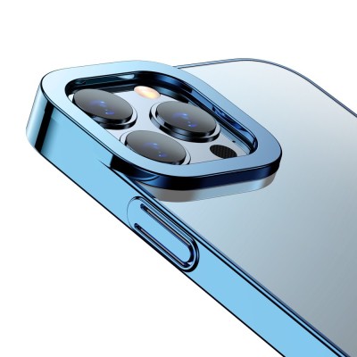 Baseus Glitter átlátszó tok iPhone 13 Pro Max készülékhez (kék)