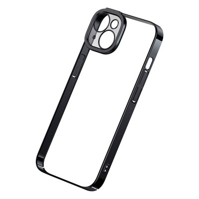 Baseus Glitter iPhone 14 Átlátszó tok + edzett üveg készlet (fekete)