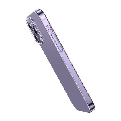 Baseus Crystal Clear telefontok iPhone 14 Pro Max-hoz (Áttetsző) + Edzett üveg + Tisztítókészlet