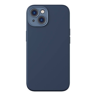 Baseus Liquid Silica iPhone 14 Plus mágneses telefontok + üvegfólia (kék)