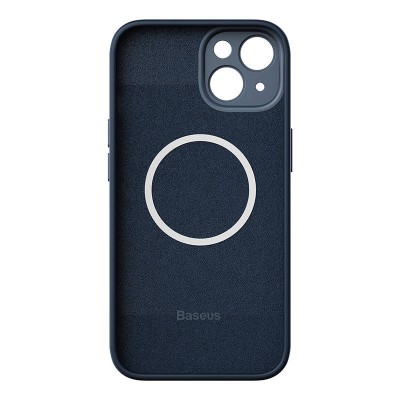 Baseus Liquid Silica iPhone 14 Plus mágneses telefontok + üvegfólia (kék)