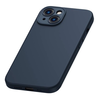 Baseus Liquid Silica iPhone 14 Plus telefontok + üvegfólia (kék)