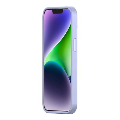 Baseus Liquid Silica iPhone 14 telefontok, üvegfólia + tisztítókészlet (lila)