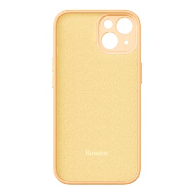 Baseus Liquid Silica iPhone 14 telefontok, üvegfólia + tisztítókészlet (sárga)