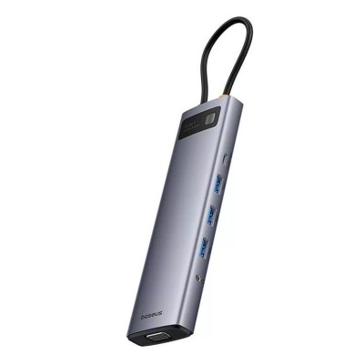 Baseus StarJoy Metal Glam Series Hub 11 az 1-ben USB-C - HDMI +VGA + 3 x USB 3.0 + USB 2.0+USB-C, PD + RJ45 + SD/TF +3,5mm
