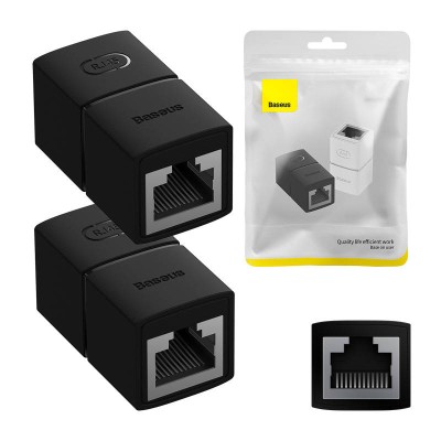 Baseus AirJoy Series RJ-45 internetkábel-csatlakozó 2 db. (fekete)