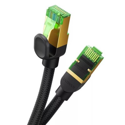 Baseus Ethernet RJ45, 40Gbps, fonott hálózati kábel, cat.8, 20m (fekete) 
