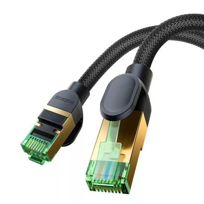 Baseus Ethernet RJ45, 40Gbps, fonott hálózati kábel, cat.8, 20m (fekete) 