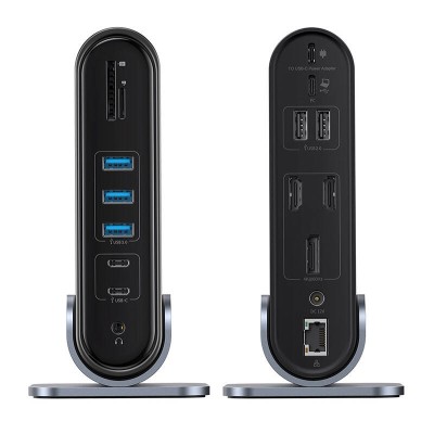 Baseus UnionJoy Hub 17-Port USB-C – 2xHDMI4K@60Hz - DP4K@60Hz – 3xUSB3.0 – 2xUSB-C3.0 – 2xUSB2.0 - PD – PC - RJ45 - SD/TF - 3.5mm - DC 