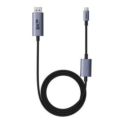 Baseus USB-C - DP Adapter, 8K, 1.5m (fekete)