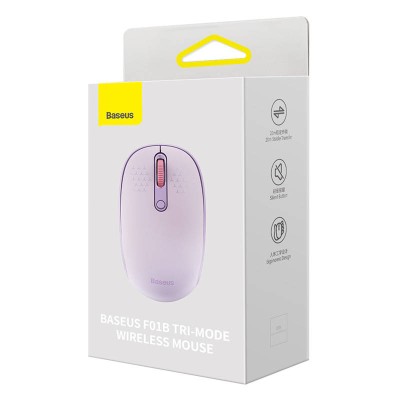 Baseus Wireless egér F01B Tri-mode 2.4G BT 5.0 1600 DPI (lila)