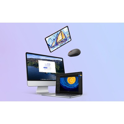 Baseus Wireless egér F01B Tri-mode 2.4G BT 5.0 1600 DPI (szürke)