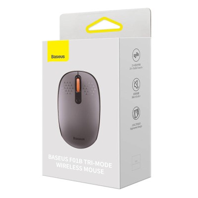 Baseus Wireless egér F01B Tri-mode 2.4G BT 5.0 1600 DPI (szürke)