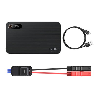 Baseus Black Super Energy Pro+ 1200A Car Jump Starter, önindító (fekete)