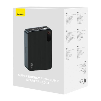 Baseus Black Super Energy Pro+ 1200A Car Jump Starter, önindító (fekete)