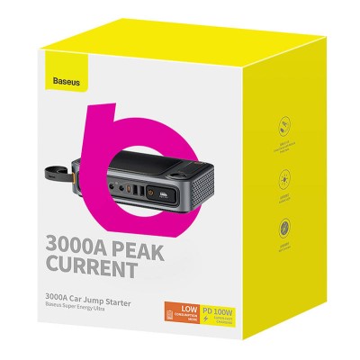Baseus Super Energy Ultra Powerbank / Car Jump Starter, 3000A (fekete)