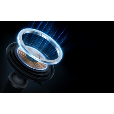 Baseus CW01 Mágneses autós telefontartó szellőzőrácsra autós töltővel, USB-A, 15W + 25W (fekete)